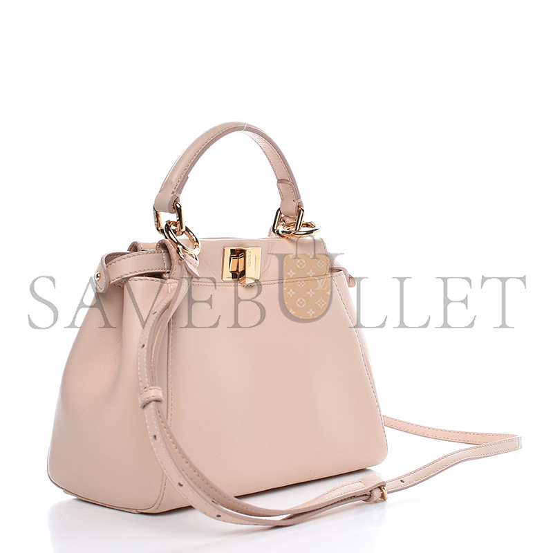 FENDI FF NAPPA MINI PEEKABOO ICONIC SATCHEL BLACK (23*18*11cm) 